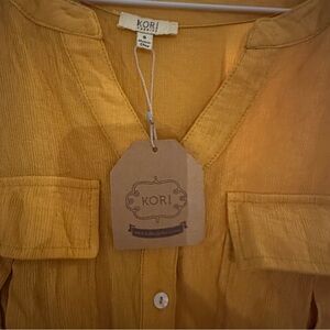Kori mustard color dress size Small